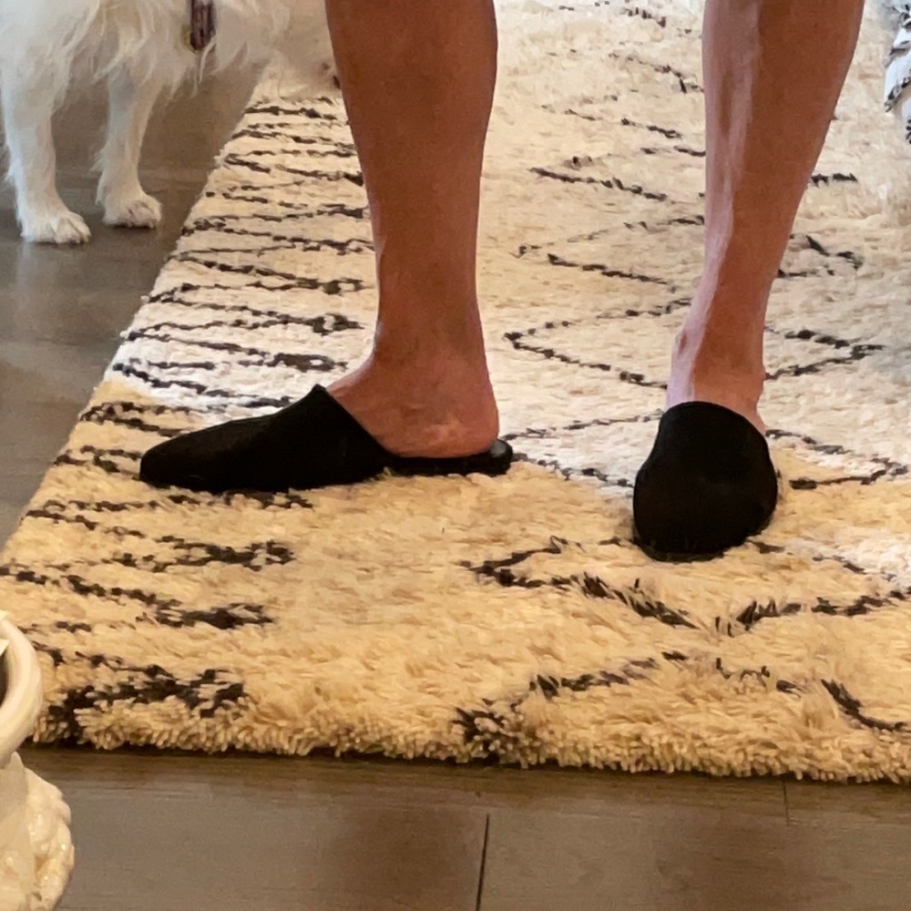 Common Project suede black mules.